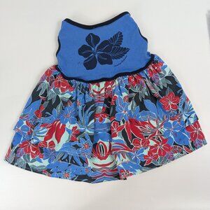 Tommy Bahama Blue Hibiscus Summer Dog Dress - Large